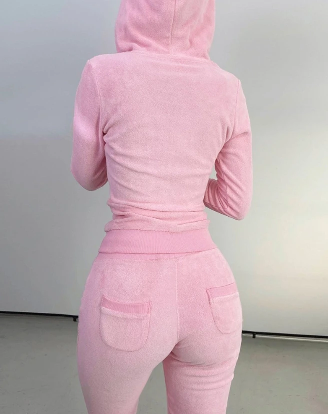 Three Piece Tank Top and Tight Pants Paired with Zippered Hooded Jacket, Popular New Fashion Casual Women's Clothing