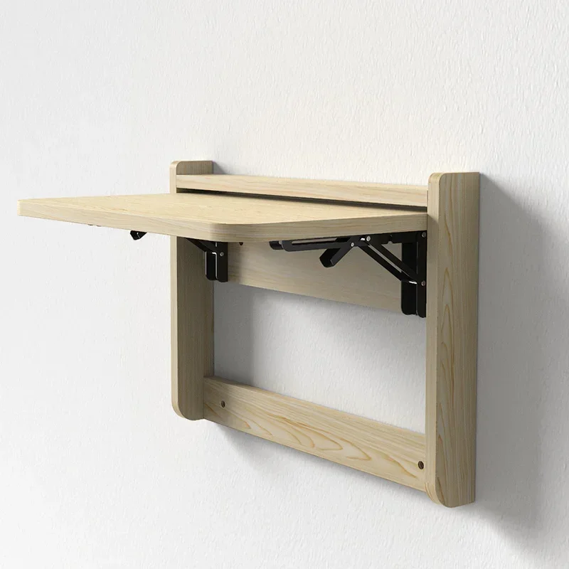 Creative Folding Laptop Table Telescopic Wall Hanging Solid Wood Desk Multifunctional Office Desk for Small Spaces Reading