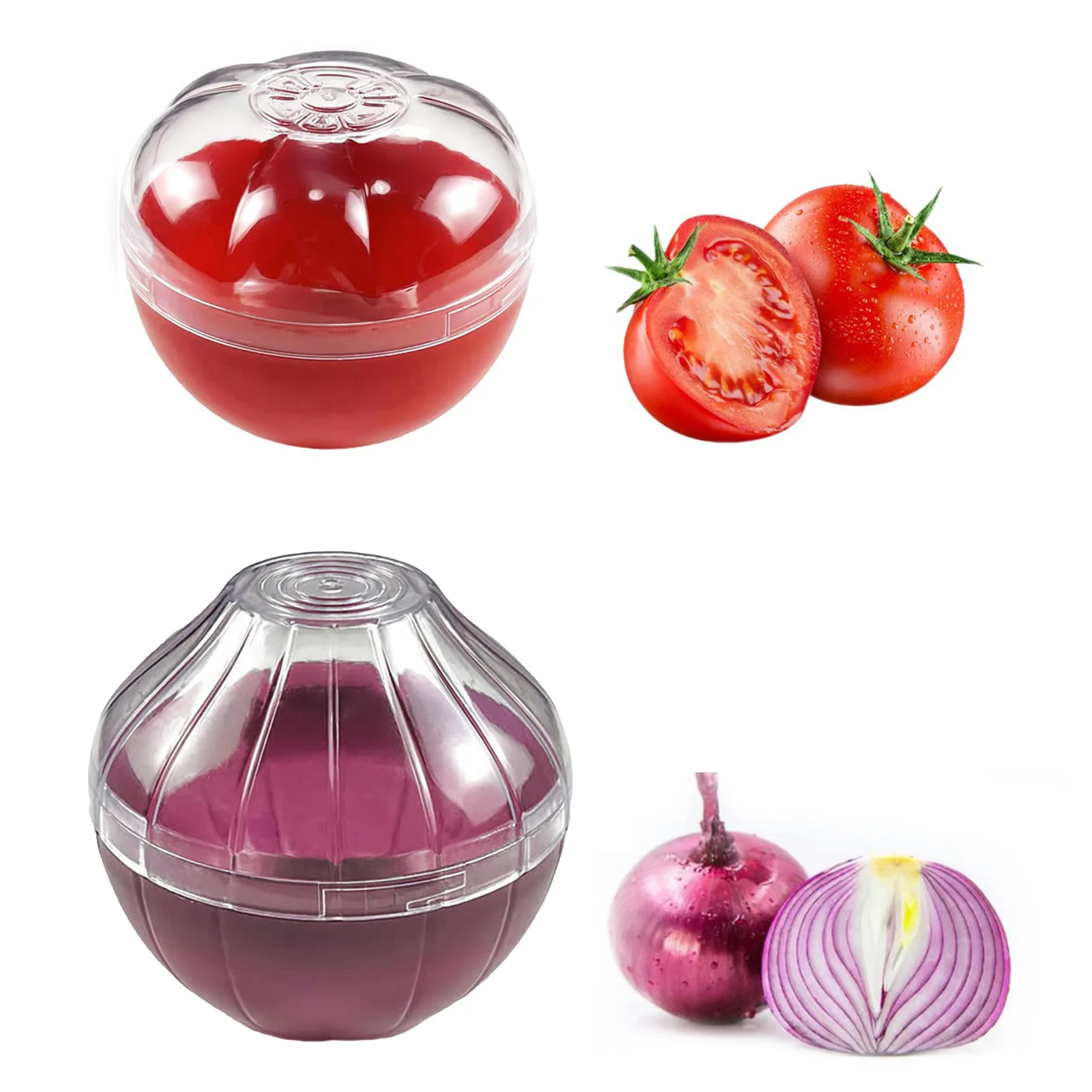 Onion/Tomato Shape Fresh-Keeping Box Refrigerator Storage Kitchen Gadgets for Friend Family Neighbors Gift PR Sale 4