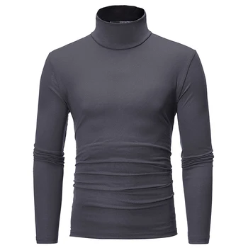 Thermal Underwear Tops Men Winter Clothes Thermal Shirt Autumn Men's Winter Tights High Neck Thin Slim Fit Long Sleeve T-shirt 3