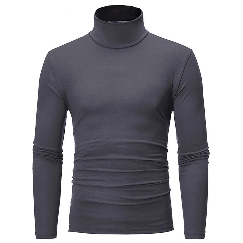 Thermal Underwear Tops Men Clothes Shirt Men' Tights High Neck Thin Slim Fit...