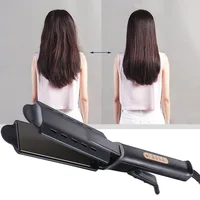 Wide Plate Flat Iron Professional Titanium Alloy Hair Straightener Temperature Adjustable Straightening Venting Styling Tool 1