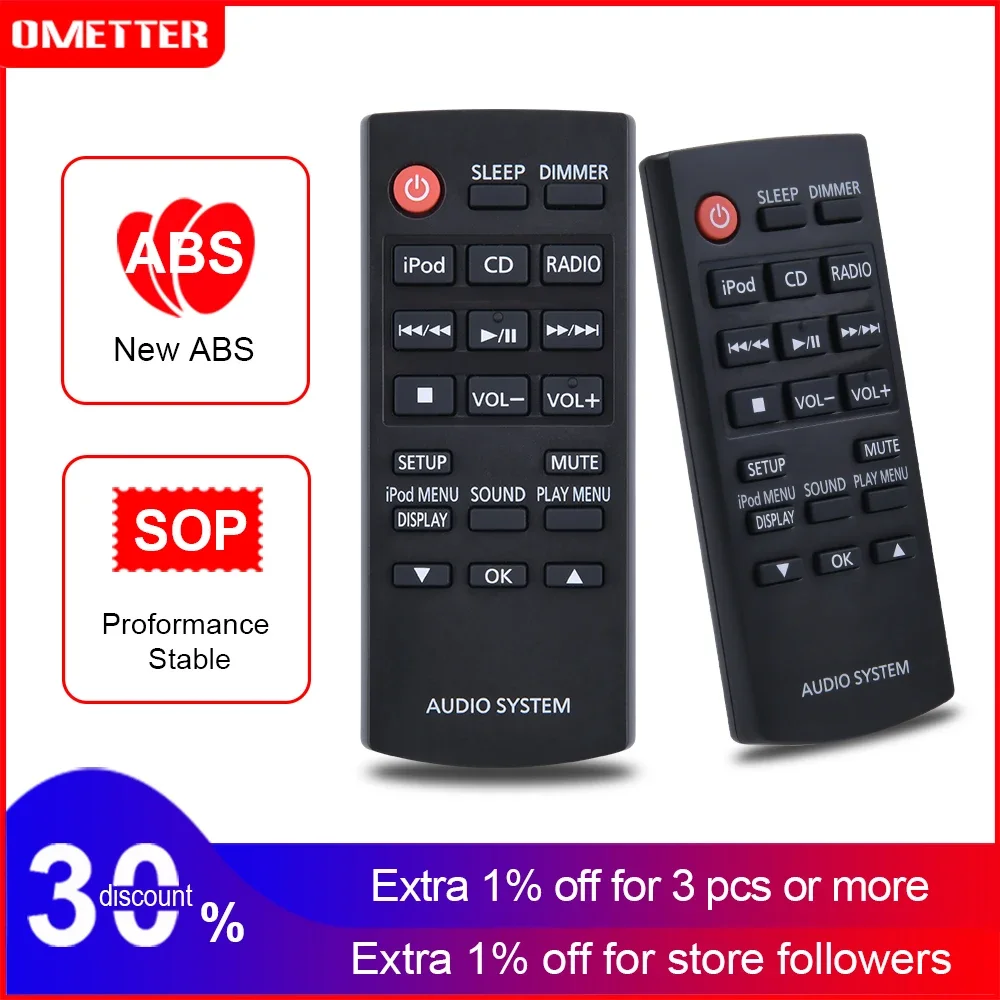New Replacement N2QAYC000058 for Panasonic Audio System Remote Control for SC-HC27 SC-HC38 SC-HC58