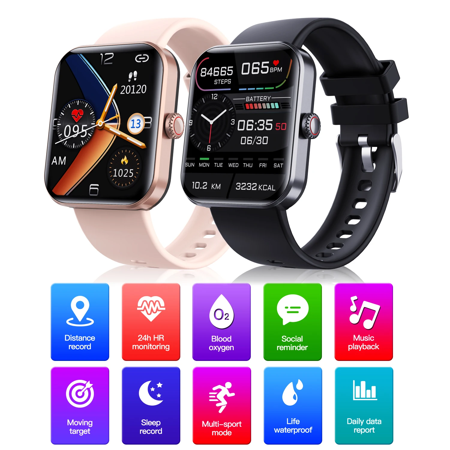 

Smart Watch F57l Blood Glucose Sugar 1.9 Inch Smartwatch Men Women 24 Hours Heart RateTemperature Fitness Tracker Monitoring