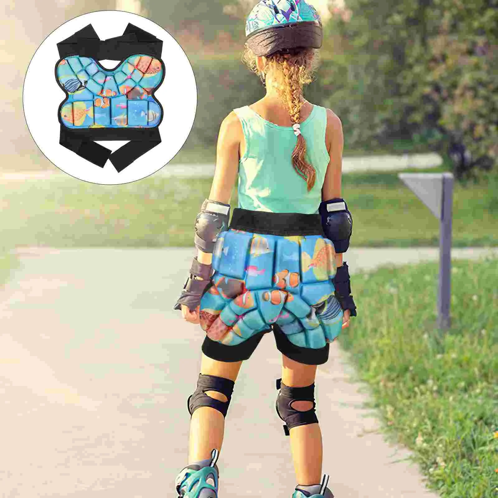 

Children's Roller Skating Hip Pants Kids Butt Brace along with Protector Buttocks
