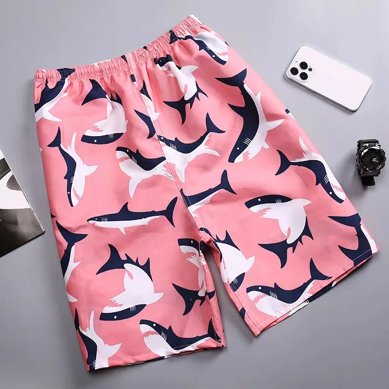 Summer Youth Fitness Beach Surfing Quick Dried Pants Leisure Sports Shorts Beach Pants Men  l-4xl