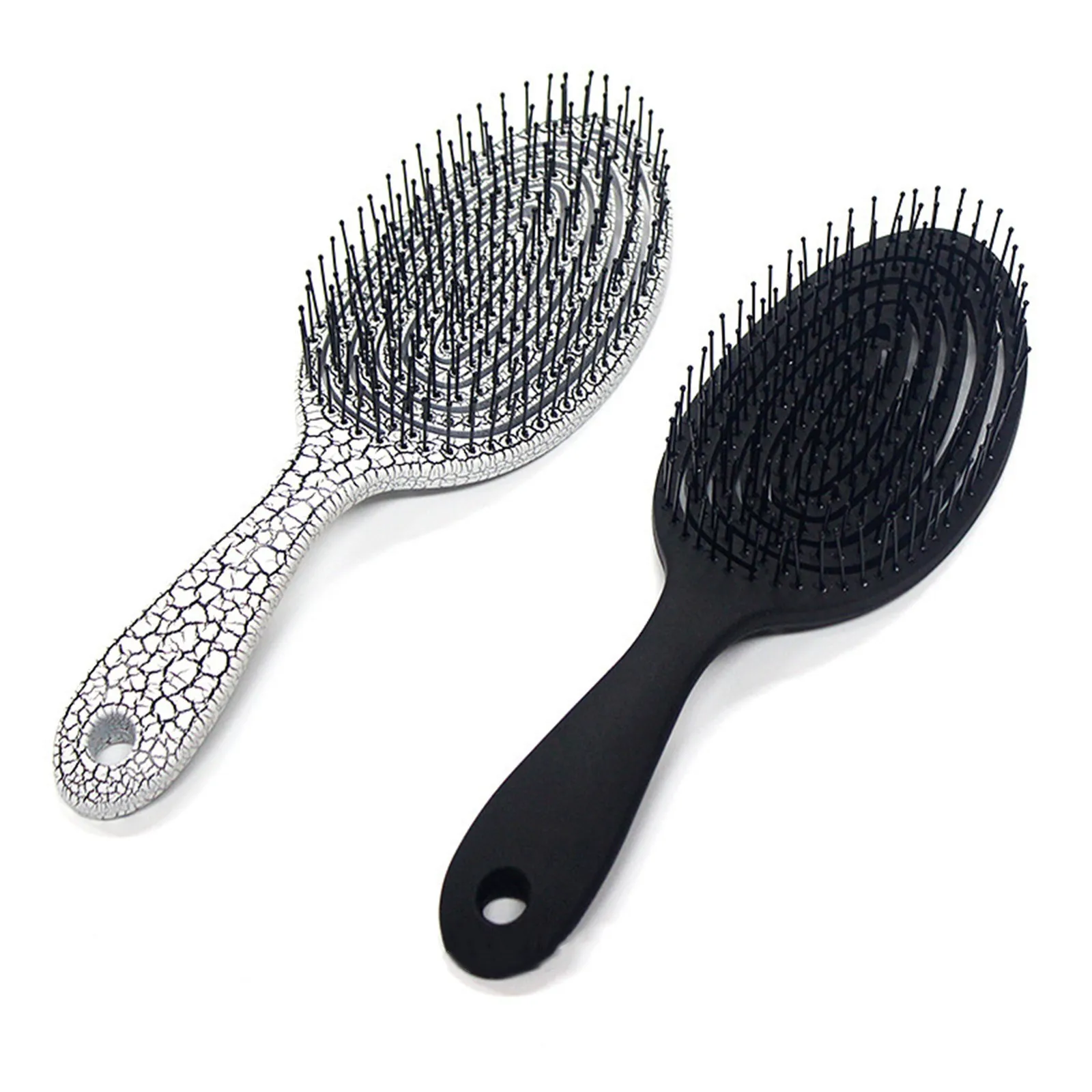 2022 Hollow Ribs Comb Black Maze Comb Scalp Massage Comb Oval Mosquito Coil Comb Hairdressing