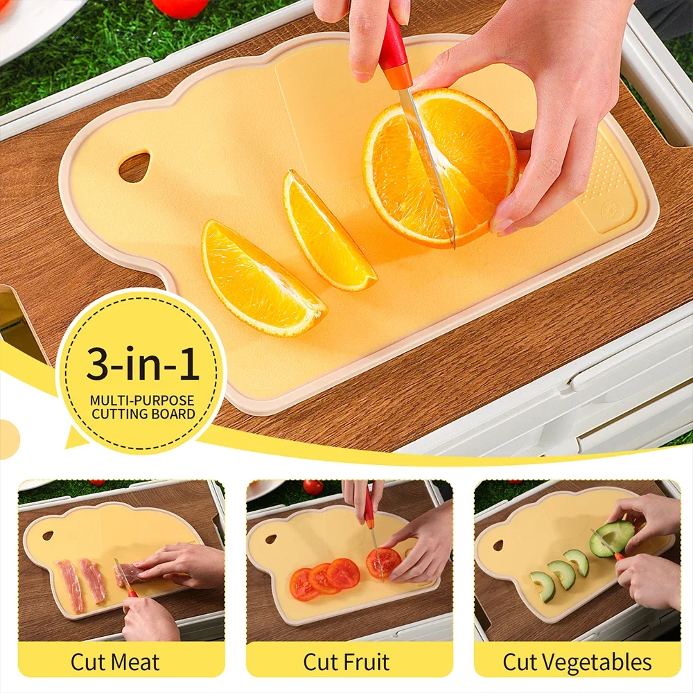 NECOOKS Panel and Chopping Board Kitchen Household Thickened Double Sided Cutting Board Block Mildew-proof Kneading Dough Board