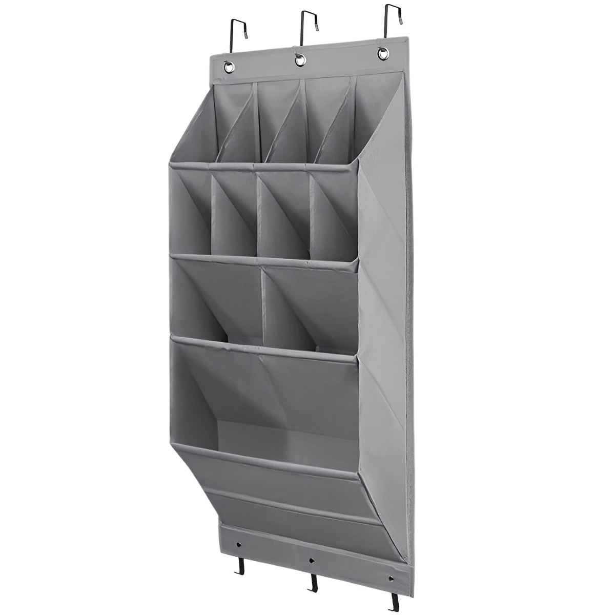 

Over the Door Shoe Rack with11 Pockets Hooks Heavy Duty 600D Oxford Hanging Shoe Organizer Durable Shoe Storage Door Hanger