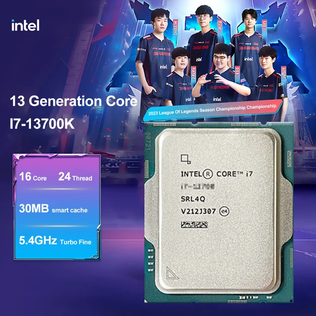 Intel New Core i7-13700K i7 13700K 3.4 GHz 16-Core 24-Thread CPU Processor  10NM L3=30M 125W LGA 1700 Gaming processador - AliExpress