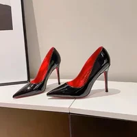 New High Heels Women Sole Rhinestones Pumps Red Bottom High Heels Plus Size Women Wedding Shoes Bride Pointed Toe Platform Heels 1