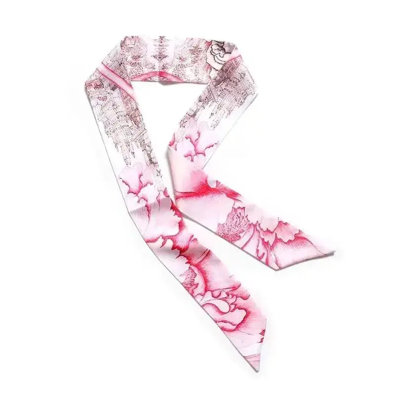 Silk twill ribbon scarf girl 185 silk ribbon scarf