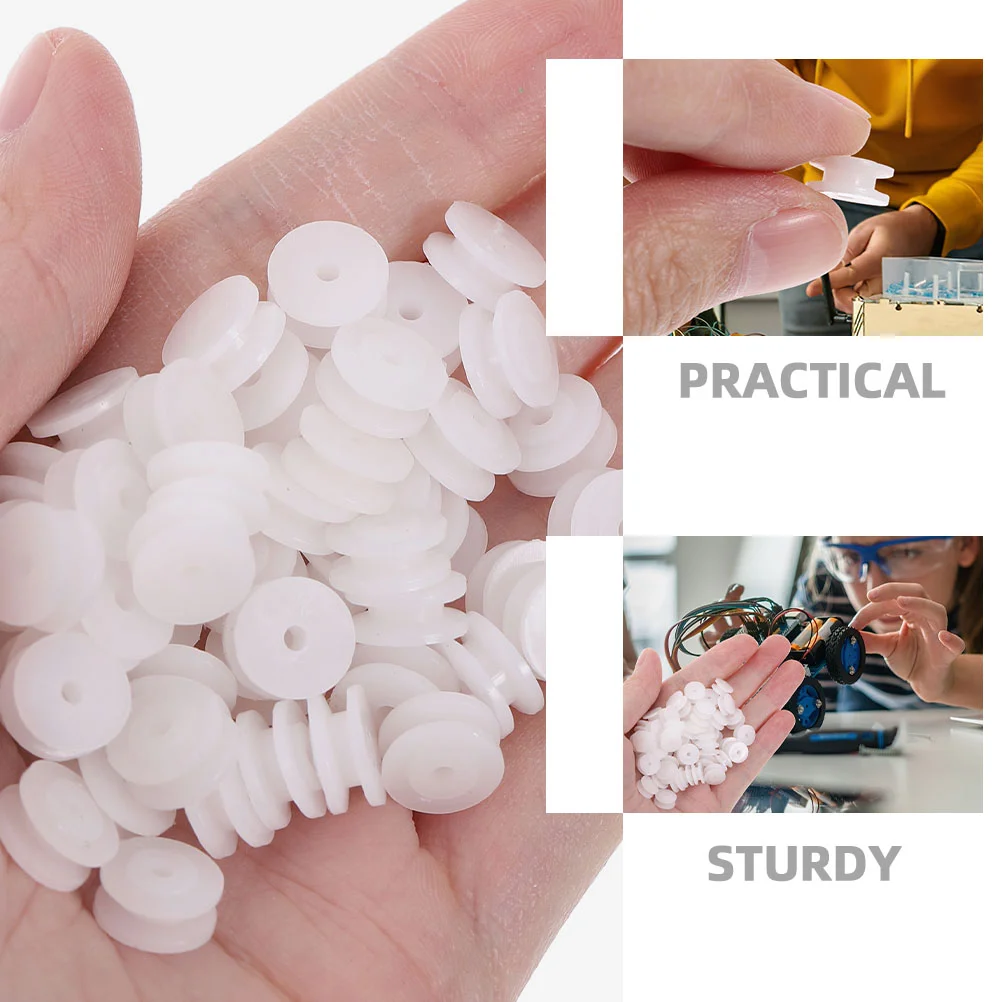 50pcs Plastic Belt Pulley Small Wheel 2mm Hole Gear for RC Car Plane Toys timing belt pulley,fixed pulley,timing pulley,belt pulley