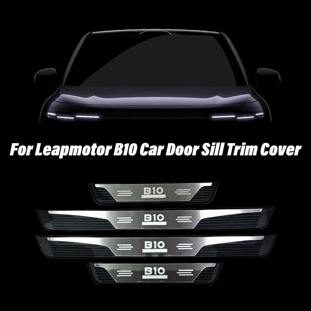 For Leapmotor B10 2025 2026 Car Door Sill Trim Protection Accessories Threshold Decorative Pedal External Styling Stickers 1