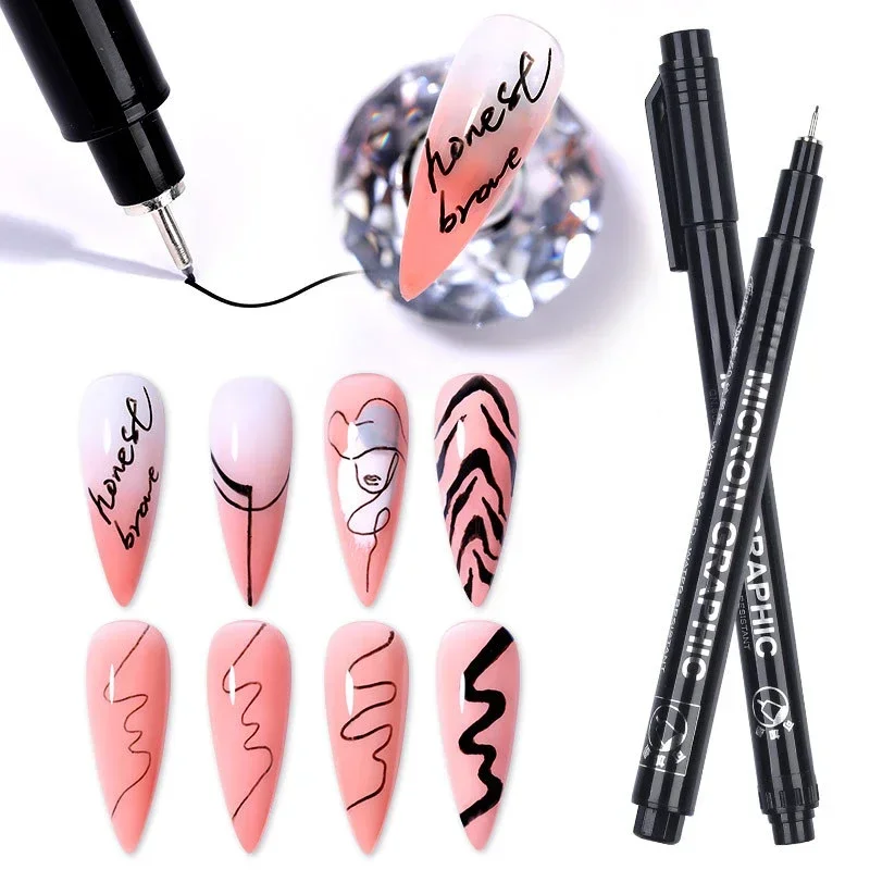 Nail Art Paintbrush With Ultra-fine Drawing Lines Edges Quick Drying Waterproof Acrylic Marker Pen Graffiti Pen Nail Tools 3