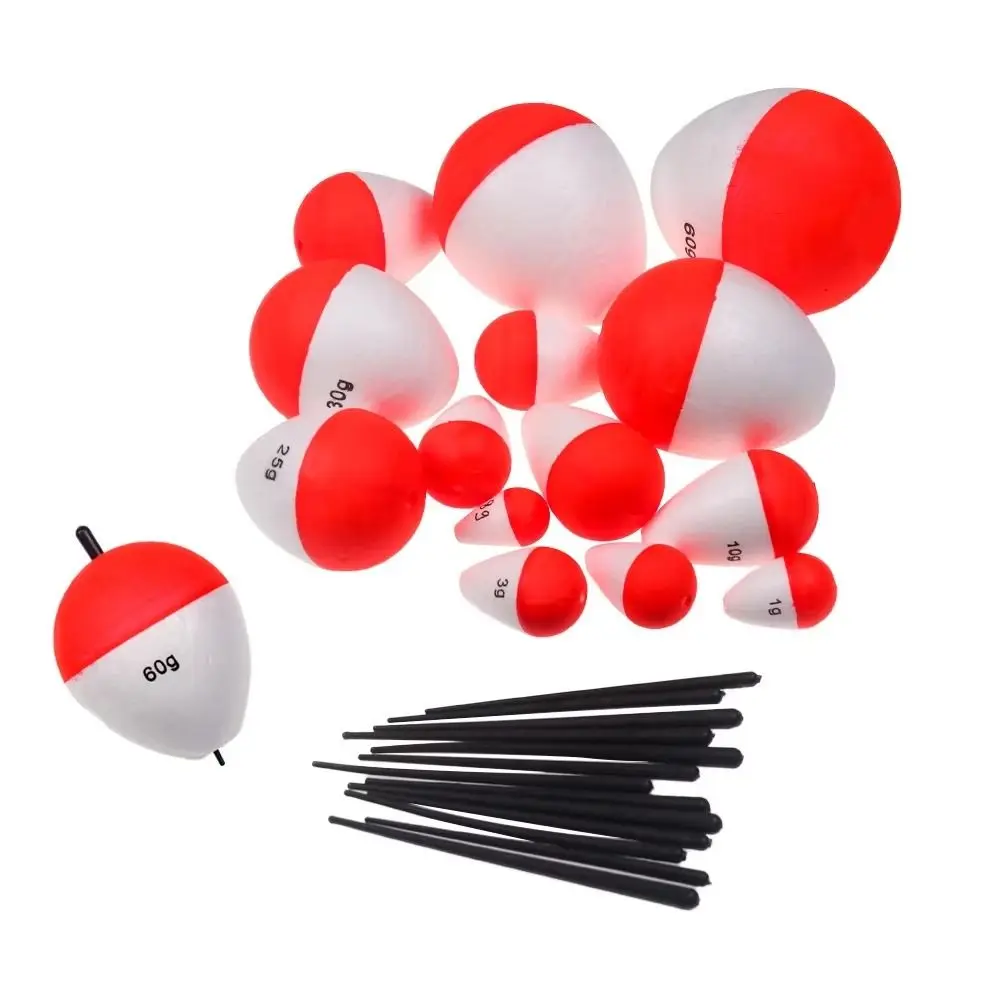 10 Teile/satz Tragbare 3/5/10/20g Angeln Float Angelgerät Rot Weiß Schaum Schwimmt Ball EVA hohe Qualität Angeln Schwimmt Perlen – Detail 10