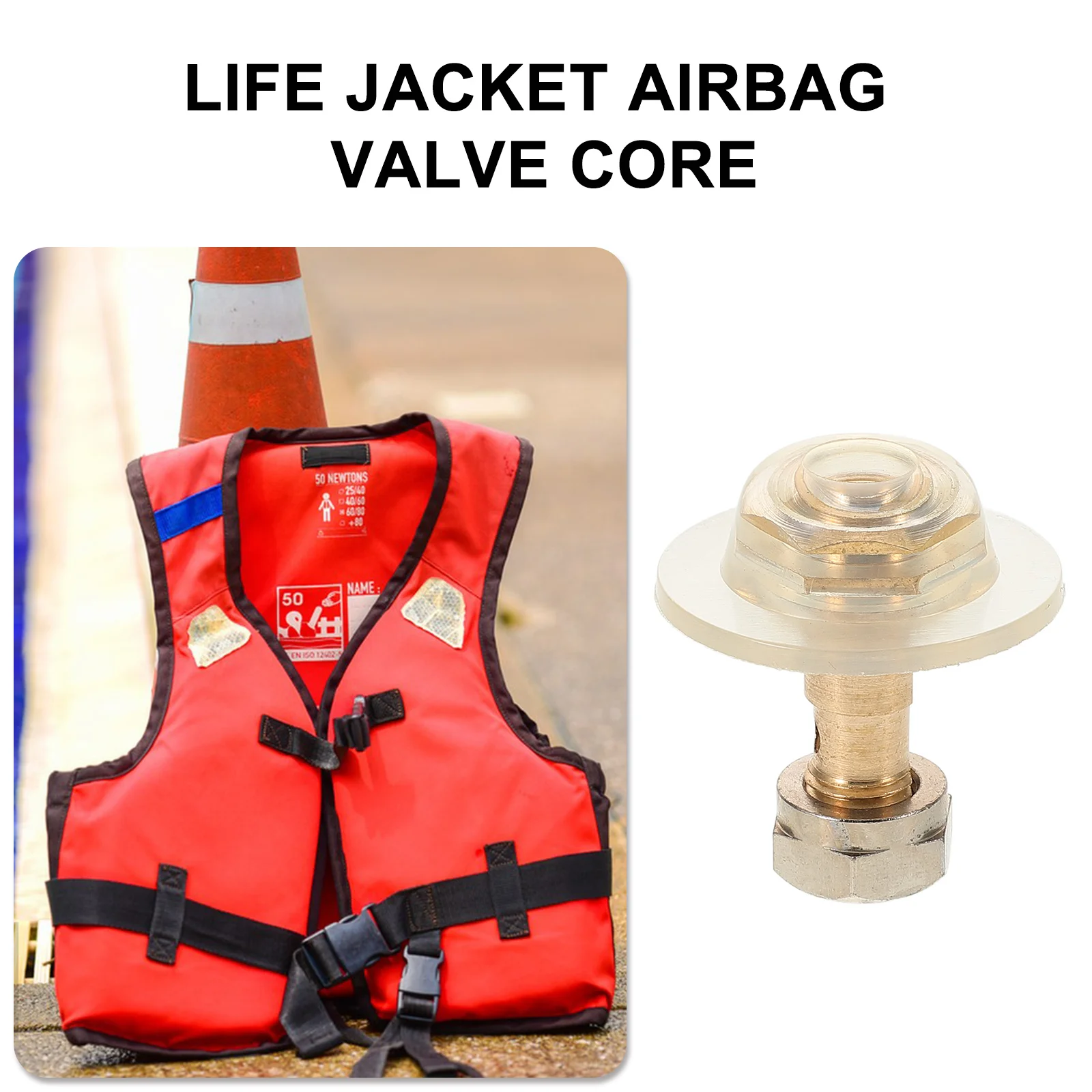Funnels Life Jacket Accessories Inflatable Buoy Valve Core Spool for Safety Gear Replacement Golden Jackets Air Hose