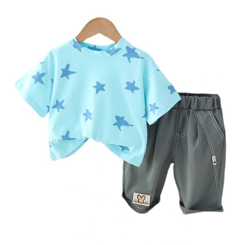 

New Summer Baby Girls Clothes Suit Children Outfits Boys T-Shirt Shorts 2Pcs/Sets Toddler Casual Costume Infant Kids Tracksuits
