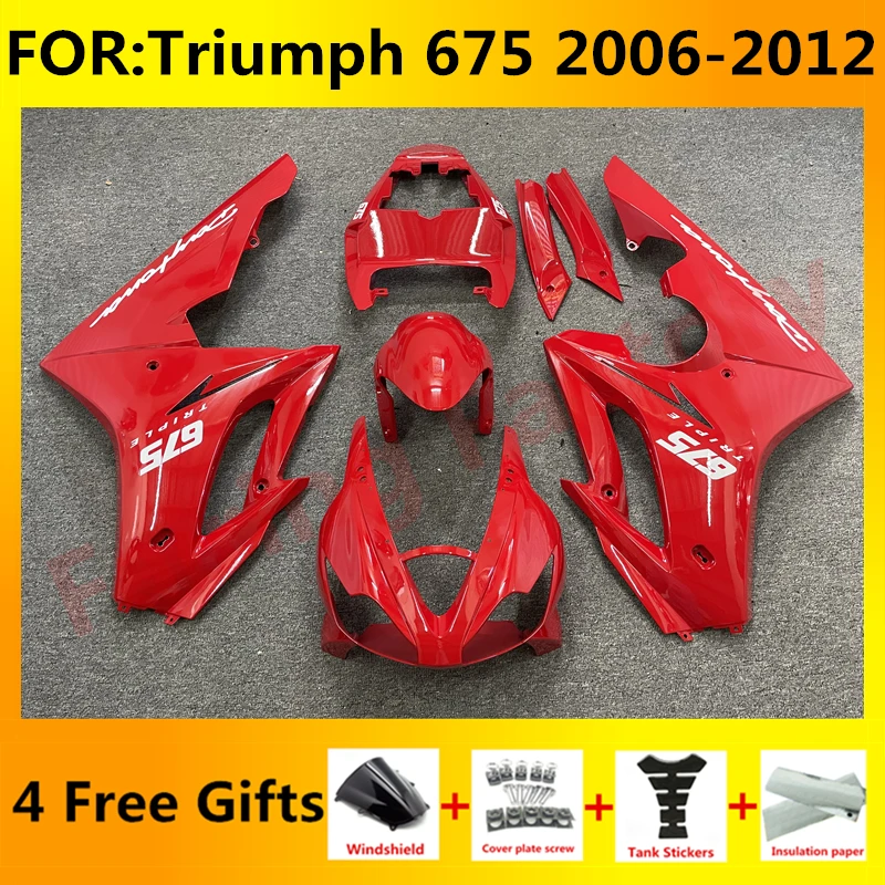 06–12 Triumph Daytona 675 Rücksitzverkleidung - Rot