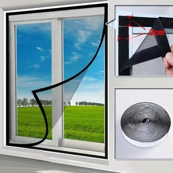 Schermi estivi per porte e finestre antizanzare e insetti, disponibili in più colori e supportano dimensioni personalizzate. 1
