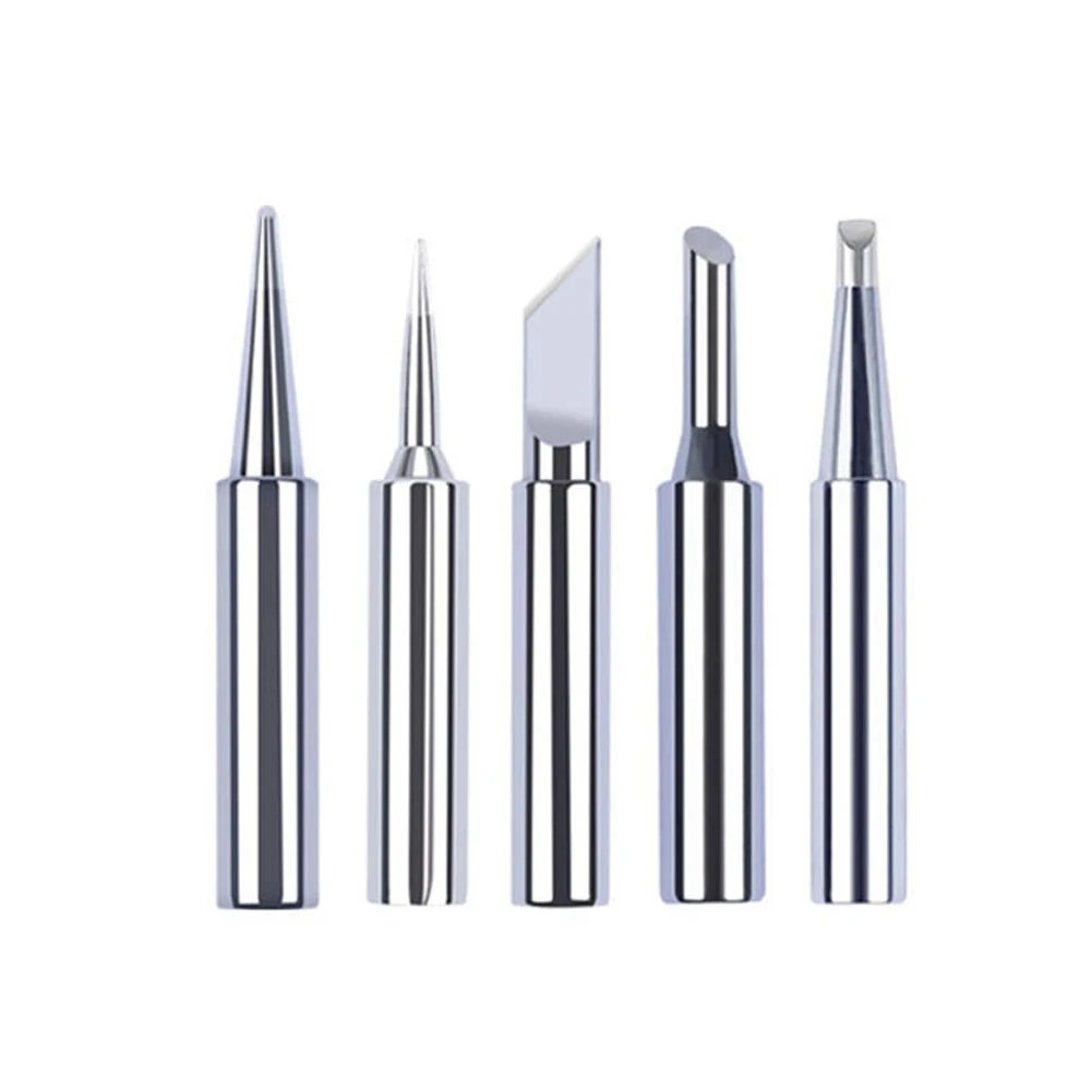 10pcs/set Durable Soldering Iron Tips I+B+K+2.4D+3C 900M-T Soldering Iron Pure Copper Lead-Free Equipment  Power Tools Parts stick welding stinger