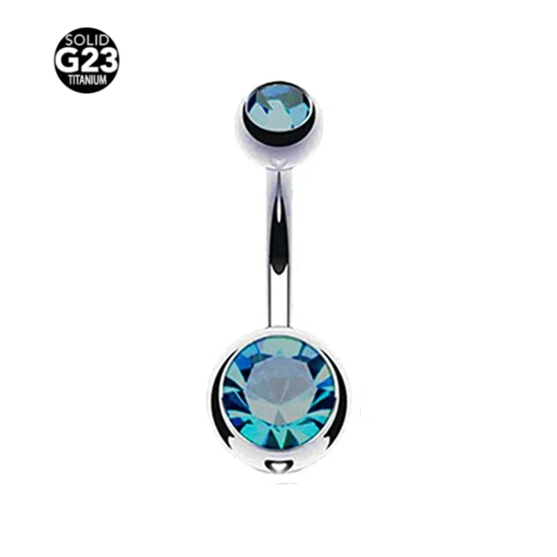 Piercing Ombelico In Titanio G23 - 14G, 10MM, Colorato, Anallergico Per Donna