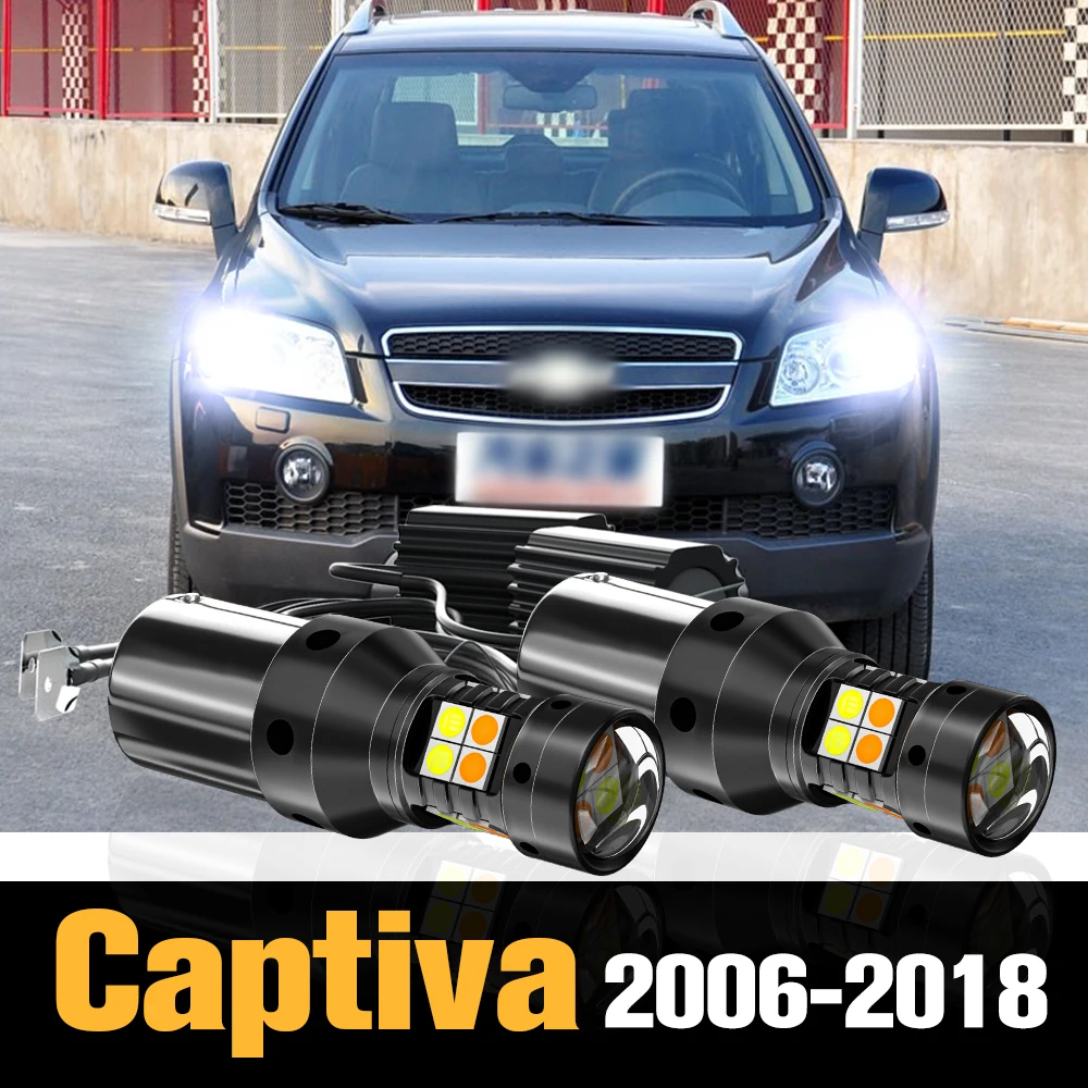

2pcs Canbus LED Dual Mode Turn Signal+Daytime Running Light DRL Accessories For Chevrolet Captiva 2006-2018 2010 2011 2012 2013