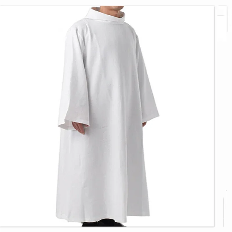 3xl Halloween Wit Voor Mannen Vrouwen Midden-Oosten Arabische Christelijke Katholieke Priesters Geestelijken Gekleed Priester Heiligen Halloween Gewaad