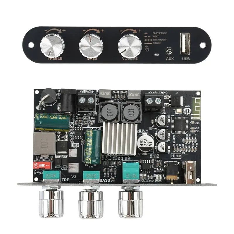 ZK-1001U DC 9-24V 오디오 전력 증폭기 모듈 홈 시어터용 BT 100W 모노 보드 앰프 모듈 TPA3116D2-Hot