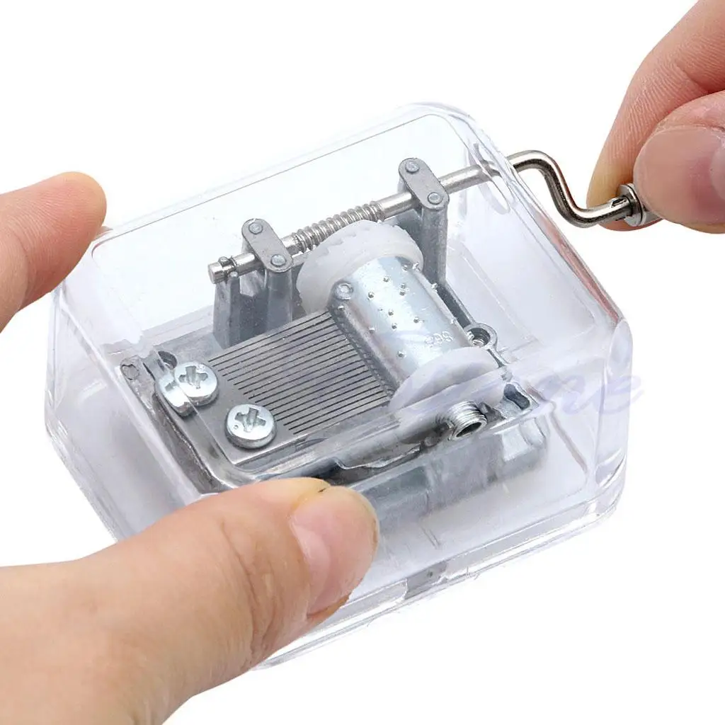 Hand Crank Music Box Movement 3-4pack Play Amazing Grace Silver