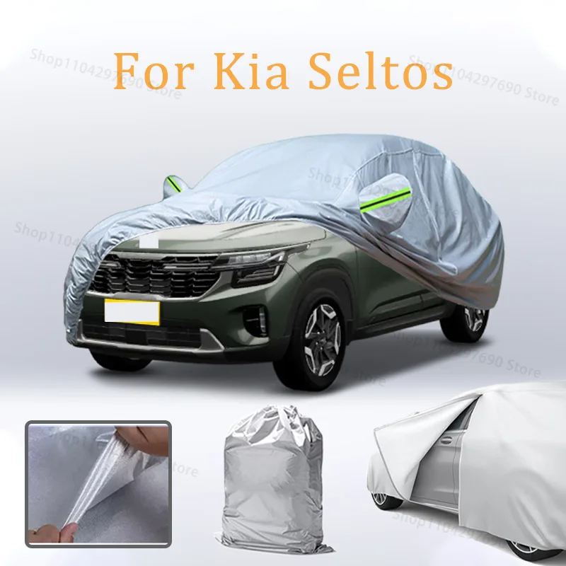 Copriauto Adatto per Kia Picanto 2003-2024, Nera Copertura Completa per Garage Impermeabile con Porta con Cerniera per Protezione da Neve, Pioggia e