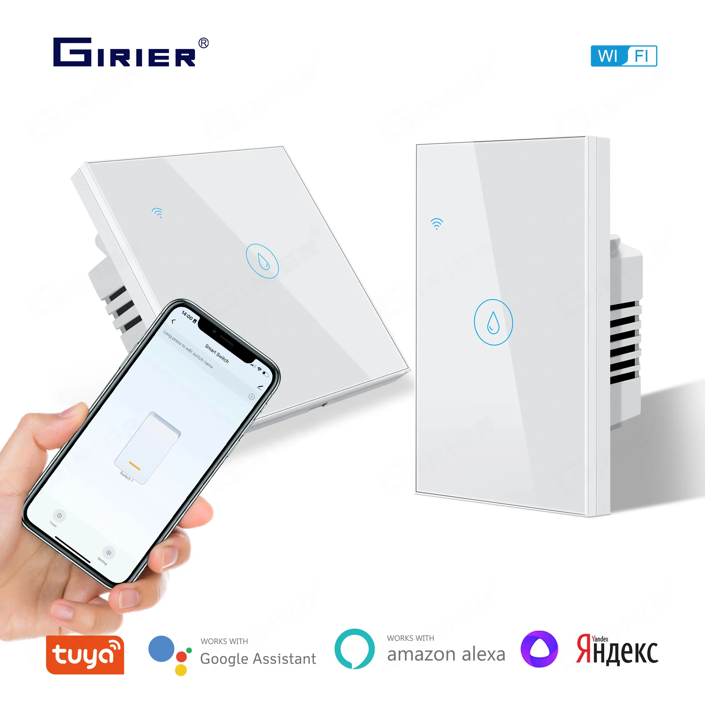GIRIER Tuya Smart Water Heater Switch 40A Wifi Boiler Heating Switch