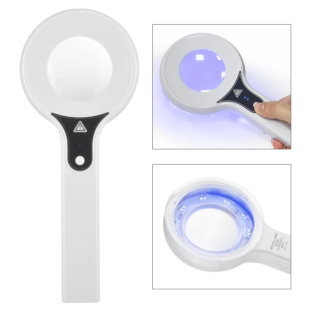 Wood's Lamp Skin Analyzer Vitiligo Psoriasis Detector LED Light Facial Skin Diag