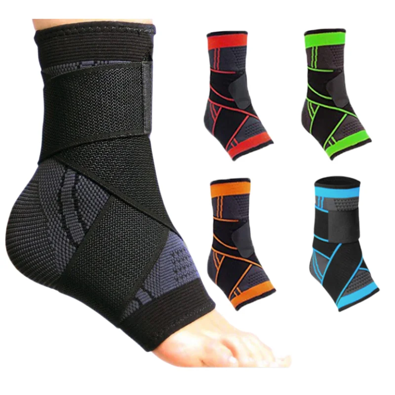 

1 Pair Gym Football Ankle Support Basketball Ankle Brace Compression Nylon Strap Belt Ankle Protector Relieve Arch Pain Brace