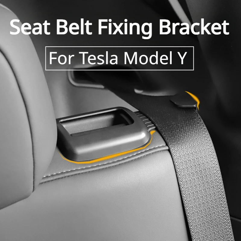 For Tesla Model Y Seat Belt Fixing Bracket Rear Seat Belt Limiter Protective Cover ABS Modely Car Interior Accessories 2022-23