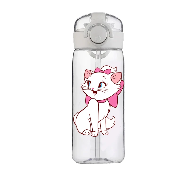 Disney Marie Cat Straw Cup for Boys Girls Children Anti-drop and High Temperature Resistant Large-capacity Convenient Water Cup 5
