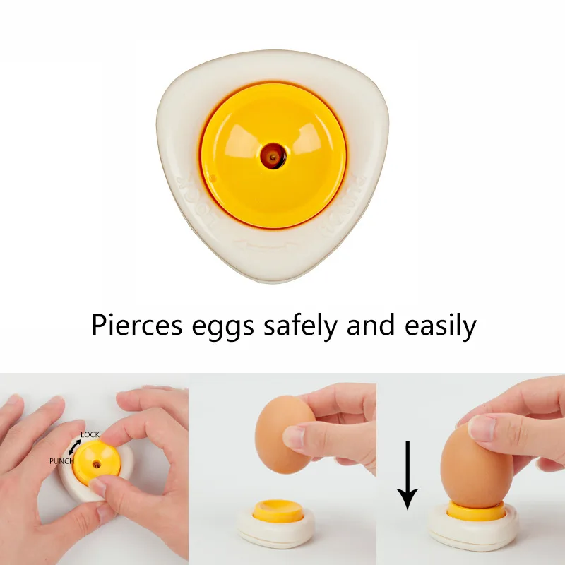 Egg Hole Puncher Egg Piercer for Raw Eggs Stainless Steel Needle Egg Punch  Stainless Steel Eggs Separator Tool Boiled Hard Boiled Egg Peeler, Egg