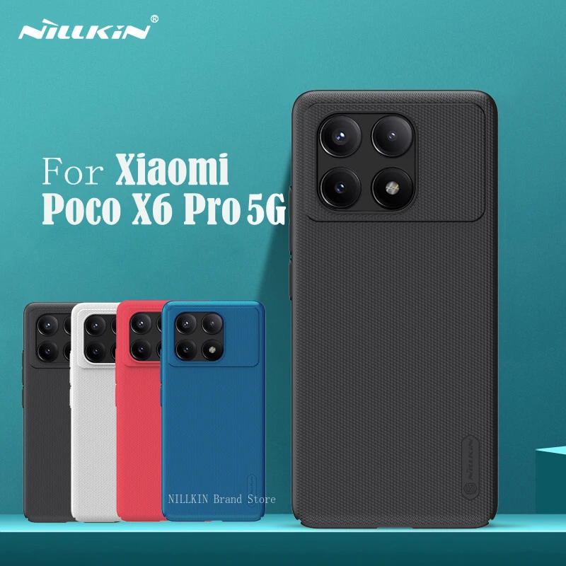 

For Xiaomi Poco X6 Pro 5G Case NILLKIN Super Frosted Shield Case Hard PC Ultra-Thin Protection Shell Back Cover For Poco X6Pro