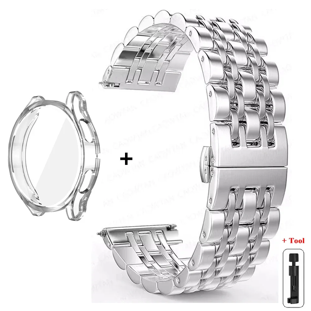 Enhanced Stainless Steel Strap with Soft TPU Protector Case