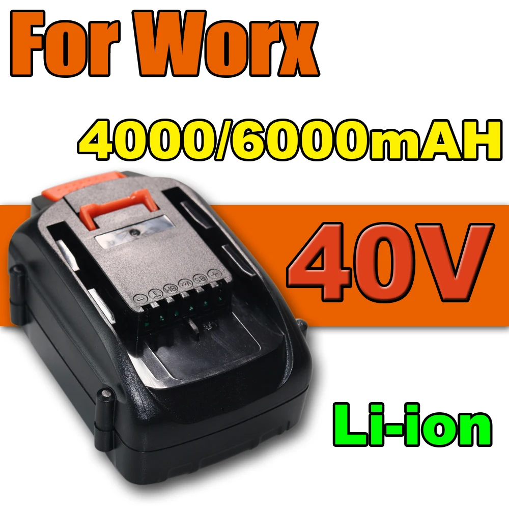 

For WORX New 40V 4000/6000mAh Replaceable Lithium-Ion Battery WA3580