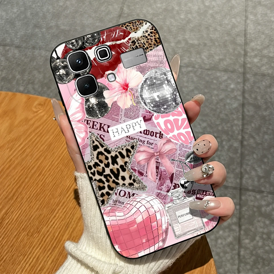 Pretty Flower Leopard Print Non-Slip Matte Silicone Case - Stylish Protective Shell