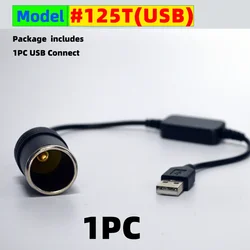 Universal 5V to 12V Car Power Adapter with USB/Type C Charging Capabilities (1PC USB)