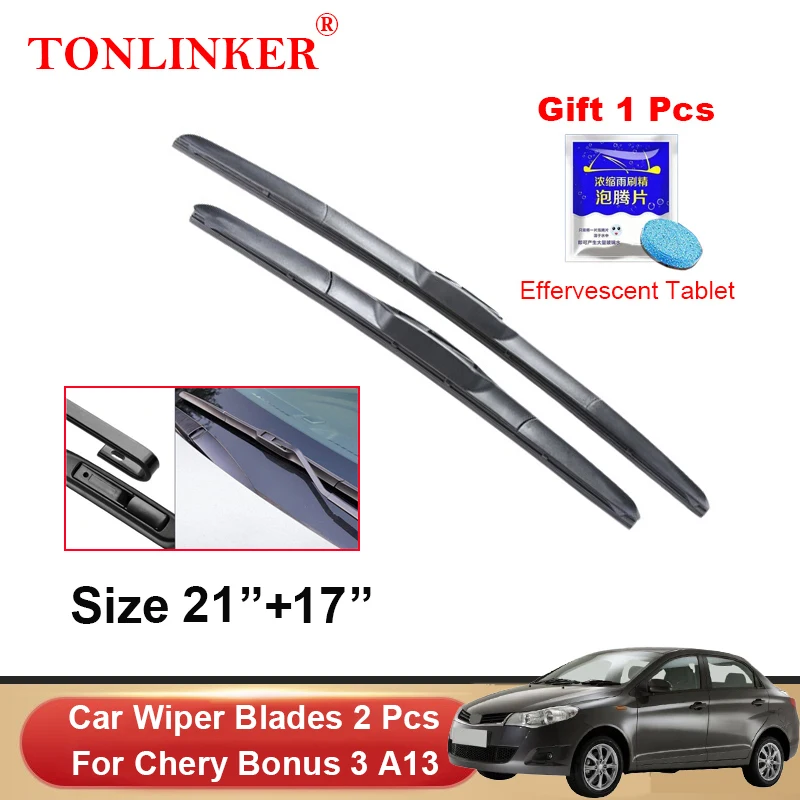 

TONLINKER Car Wiper Blades For Chery Bonus A13 2011 2012 2013-2016 Car Accessories Front Windscreen Wiper Blade Brushes Cutter