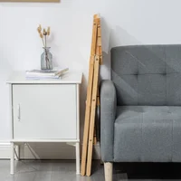 Folding Multi-function Ladder Stool Solid Wood Free Installation Step Stool Province Space Two or Three Steps Home Ladder Chair 2