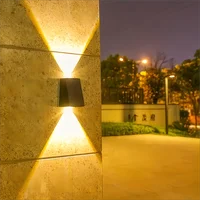 1pc Solar Outdoor Wall Light Garden Decoration Atmosphere Light Villa Garden Waterproof Wall  Up And Down Glow Wall Light 6