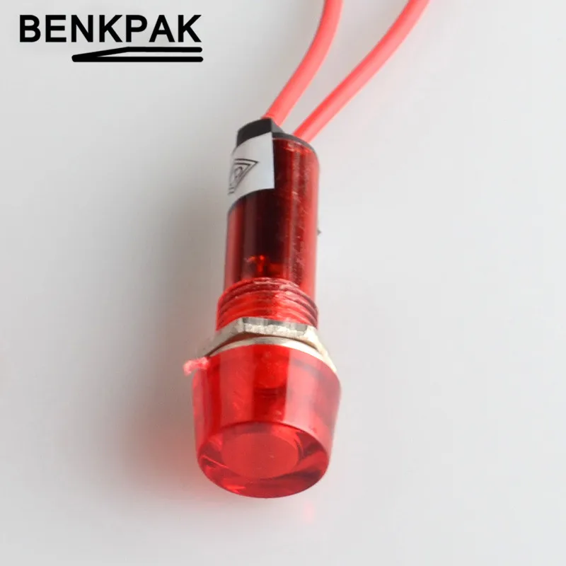 10mm Indicator Pilot Light Signal Light Indicator DC12V AC220V 5pcs led indicator light signal lamp indicator light led light