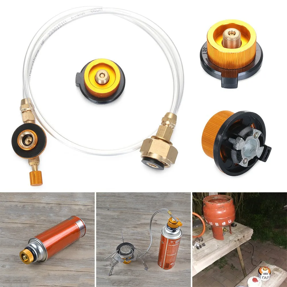 Outdoor Camping Gas Stove Propane Refill Adaper Accessories Supplies Equipment Filling Cylinder Butane Camp Cooking Supplies images - 6