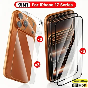 Proteggi schermo per obiettivo posteriore per iPhone 17 Pro Max 17Air Pellicola per obiettivo posteriore in vetro temperato Pellicole antigraffio trasparenti HD