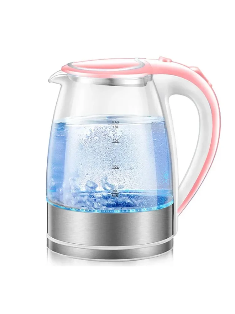 -Pink Electric Glass Boiler, Electric Teapot, Boiling Water Boiler, Health Pot, New, 2024 2