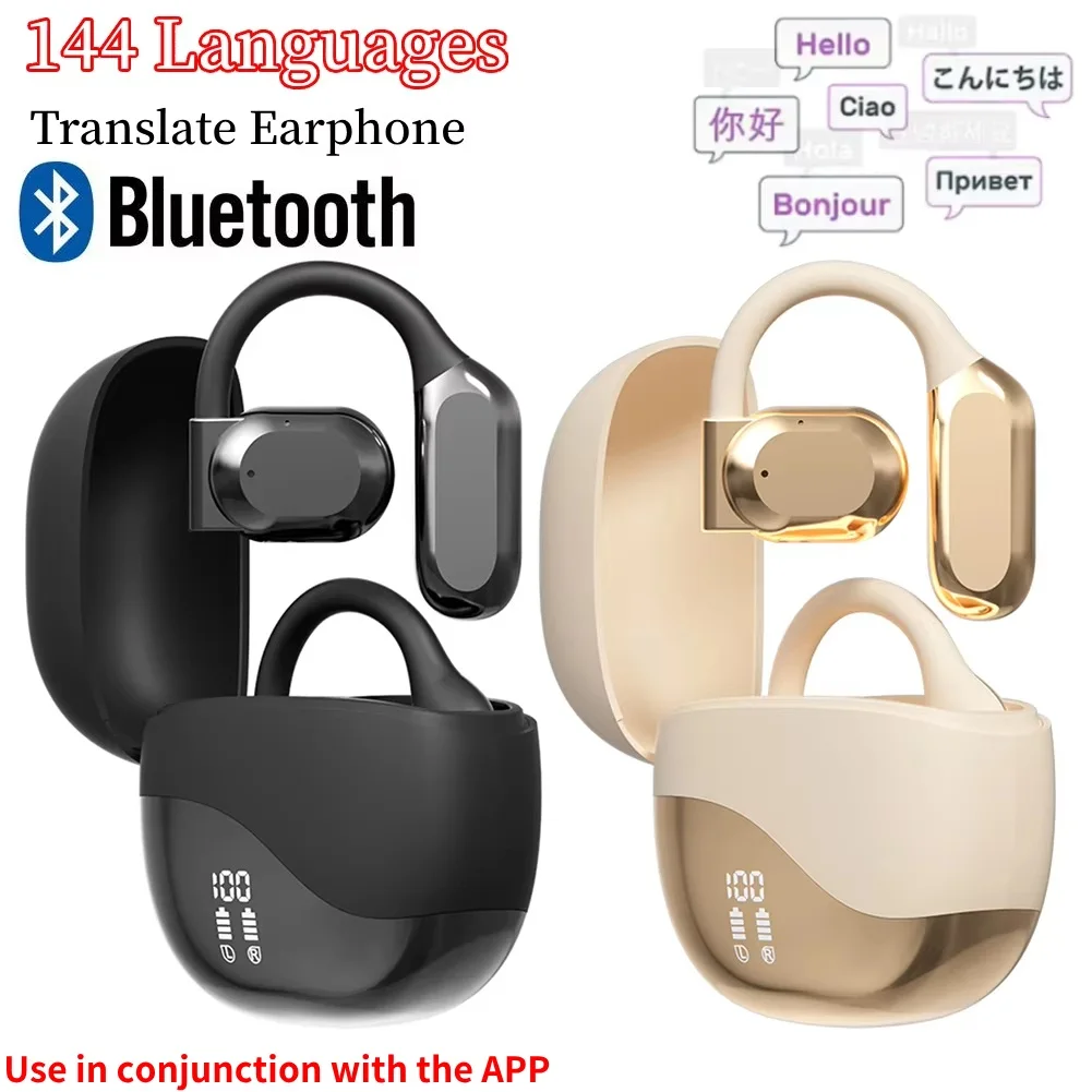 Translator earbuds AI Translator Earbuds Bluetooth Real Time Voice Translator for Business Travel